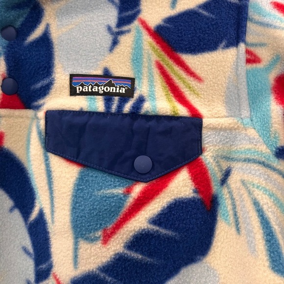 Patagonia Synchilla Fleece Pullover XXS Tropical Leaves Print Womens - Picture 3 of 8